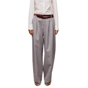 Acetate Wool Pressed Trousers in Grey