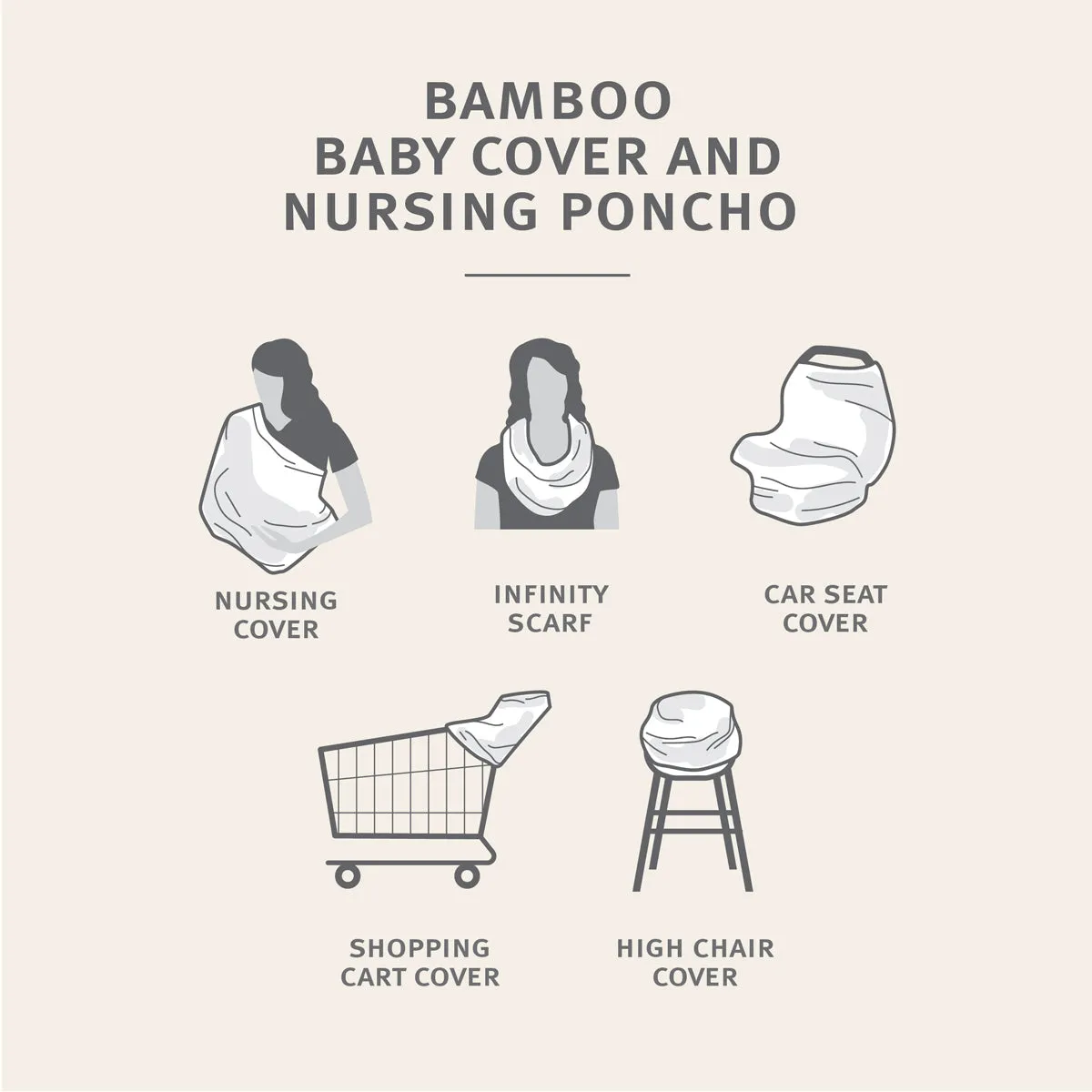 Bamboo Baby Cover & Nursing Poncho (Fruit Salad Print)