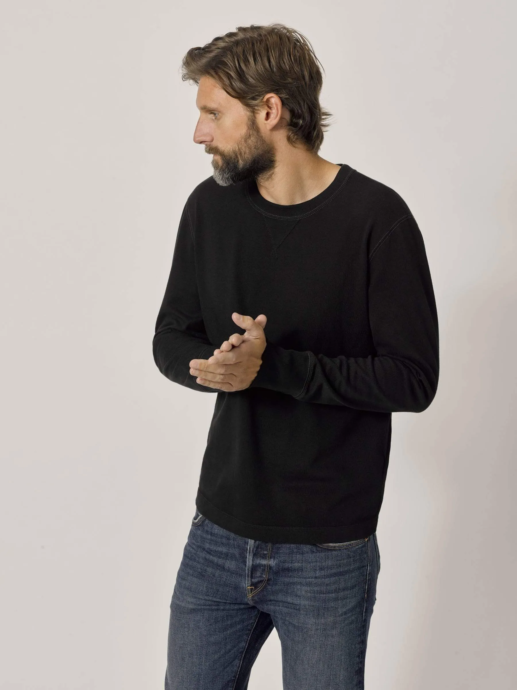 Black Field-Spec Cotton Surplus Crew