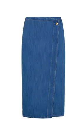 Calvary Denim Longuette Wrap Skirt