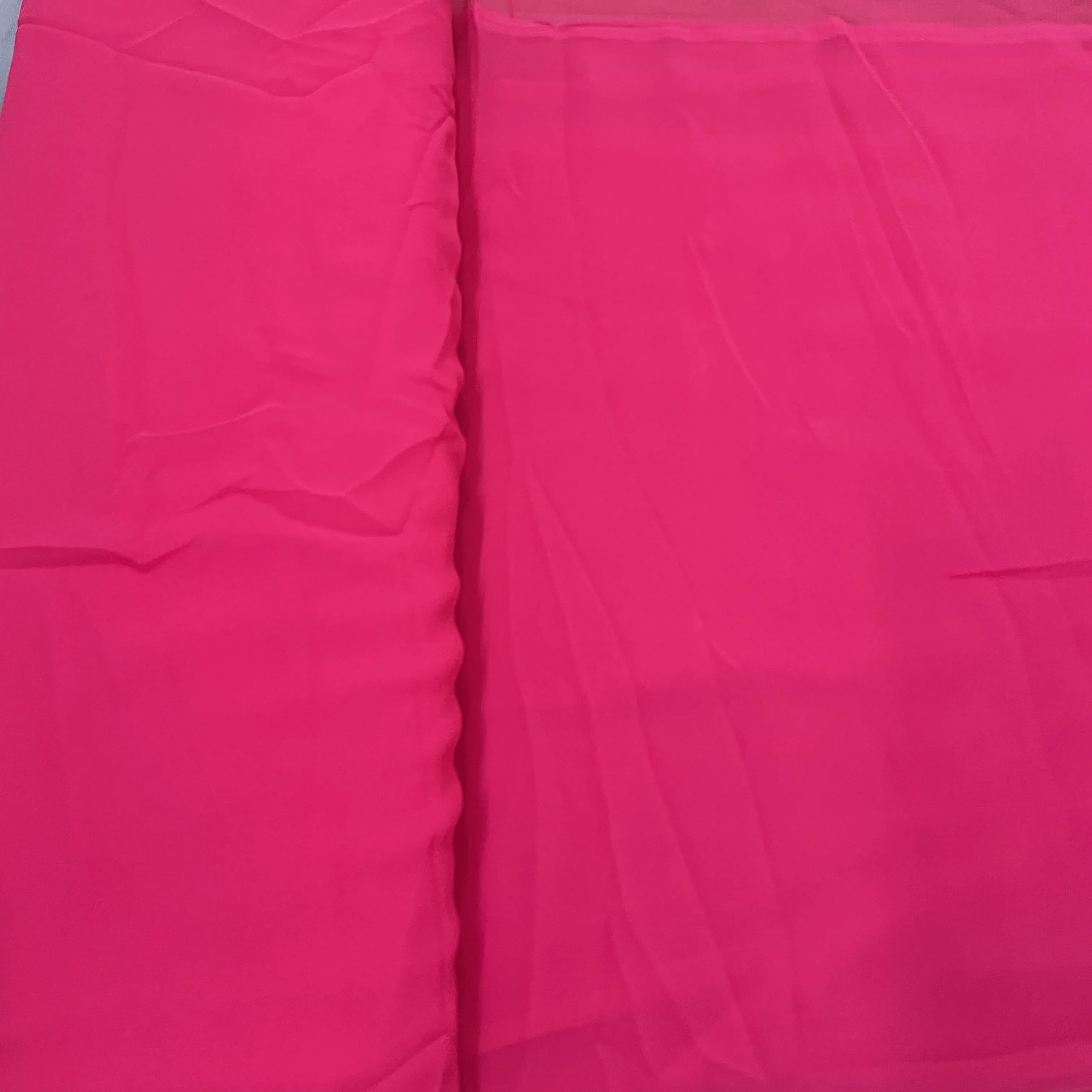 Classic Dark Punch Pink Solid Georgette Fabric