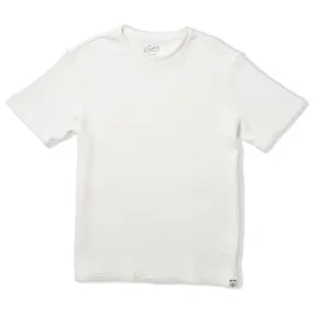Clint Waffle Cotton Short Sleeve Crew - Antique White