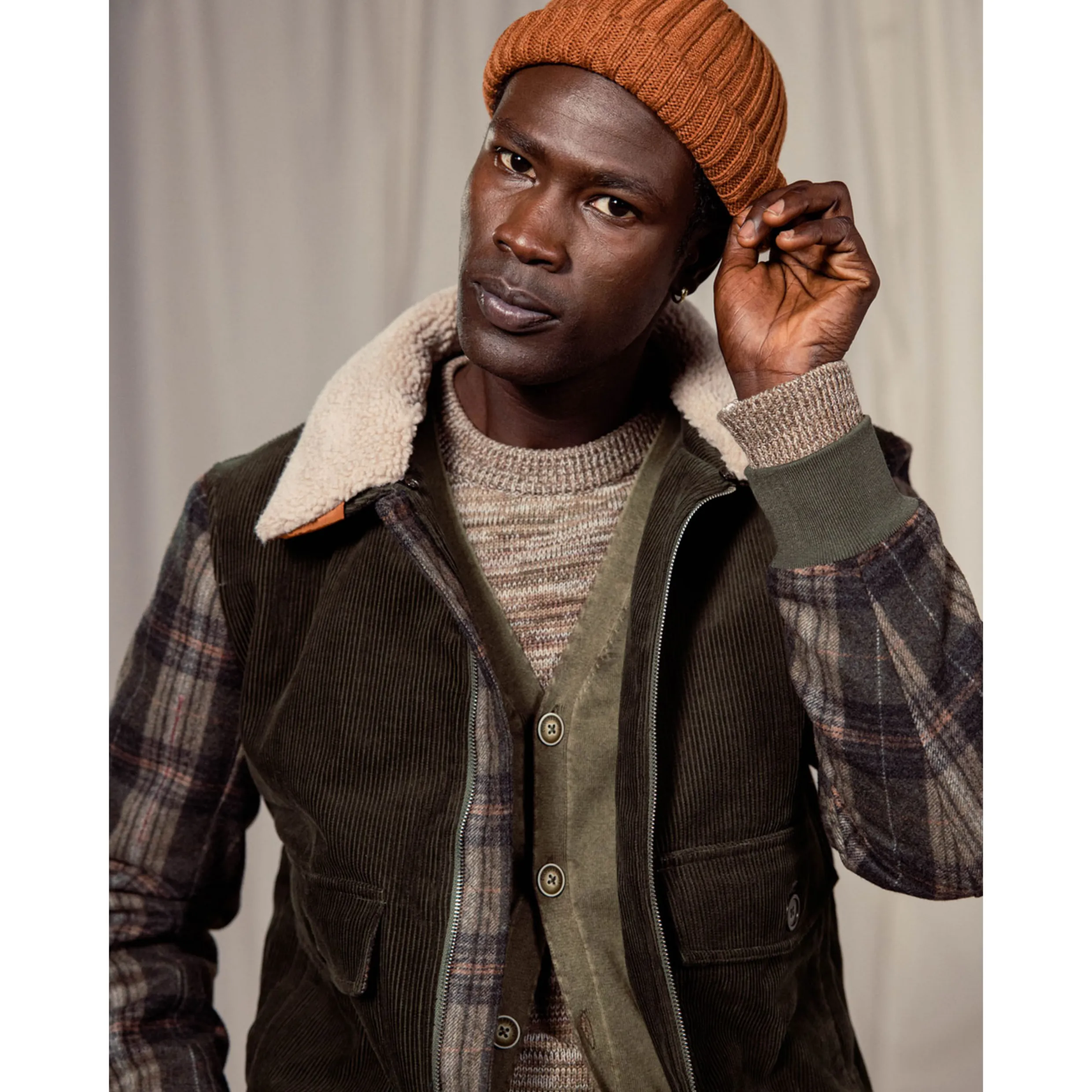 Colours & Sons Cord Jacket Teddy Fleece Collar 9423-633