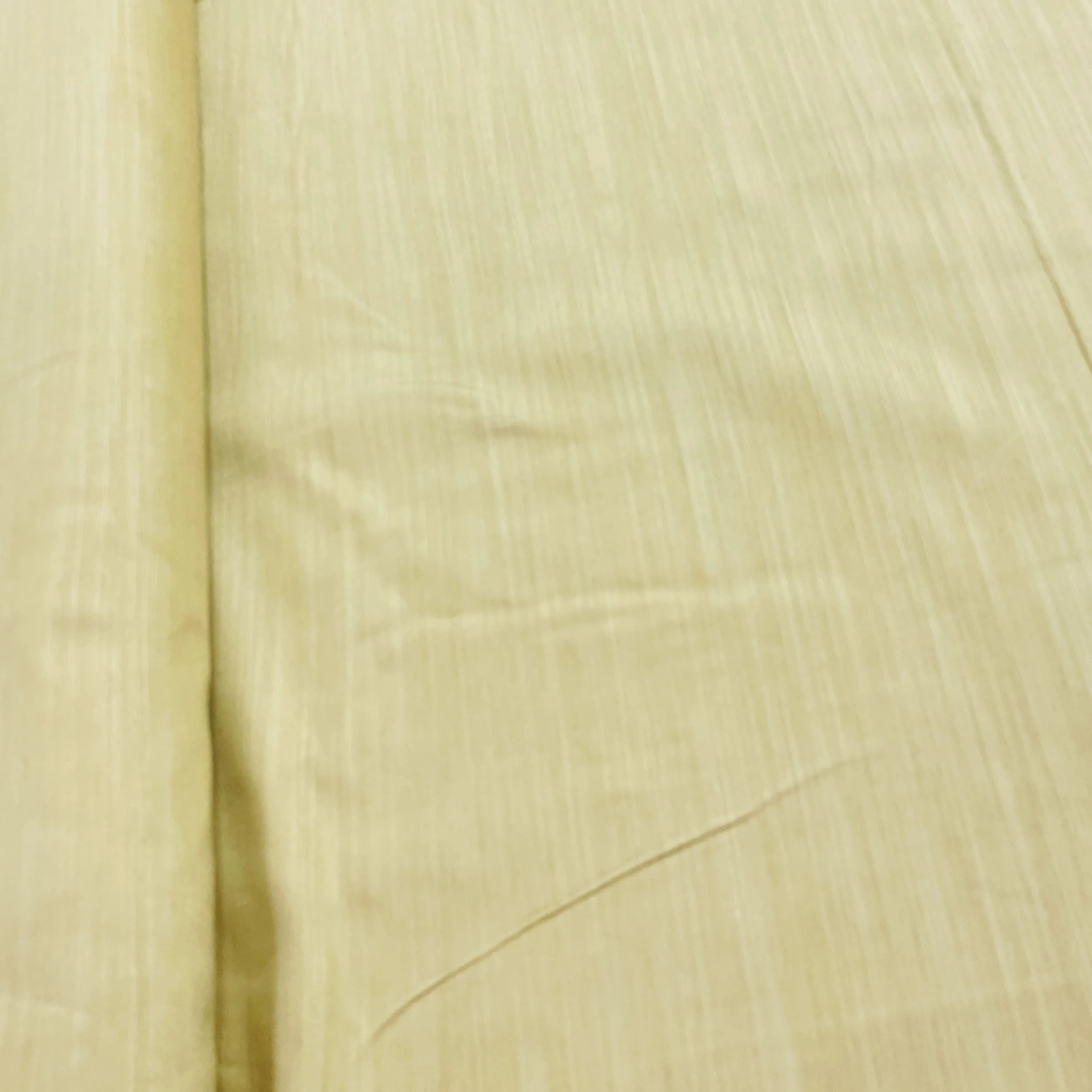 Cream Solid Banarasi Cotton Slub Fabric