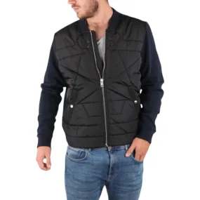 DIESEL S KINGS Mens Bomber Jacket Padded Casual Winter Outwear Black Fleece Coat