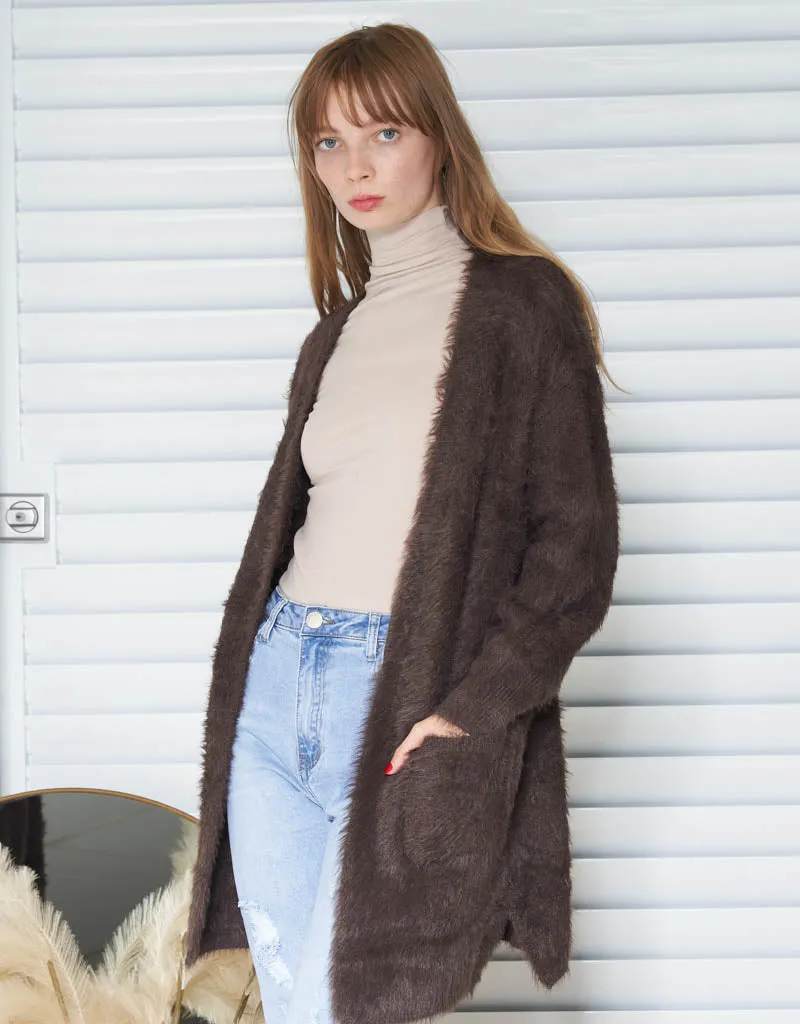 Eyelash Knit Cardigan