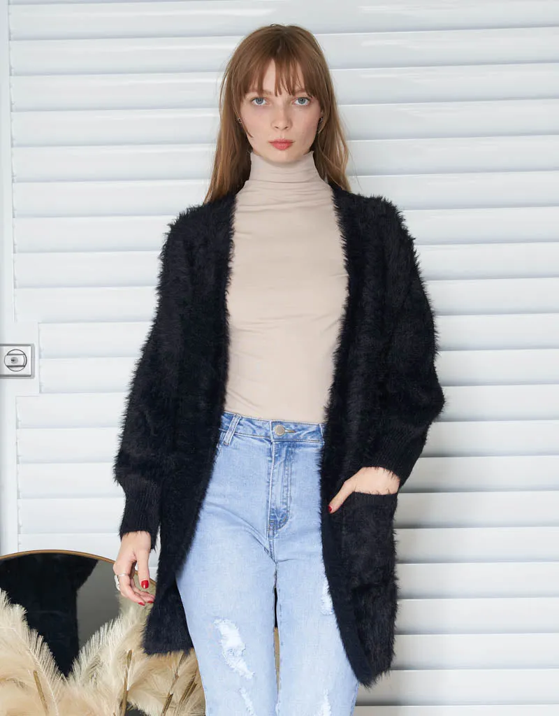 Eyelash Knit Cardigan