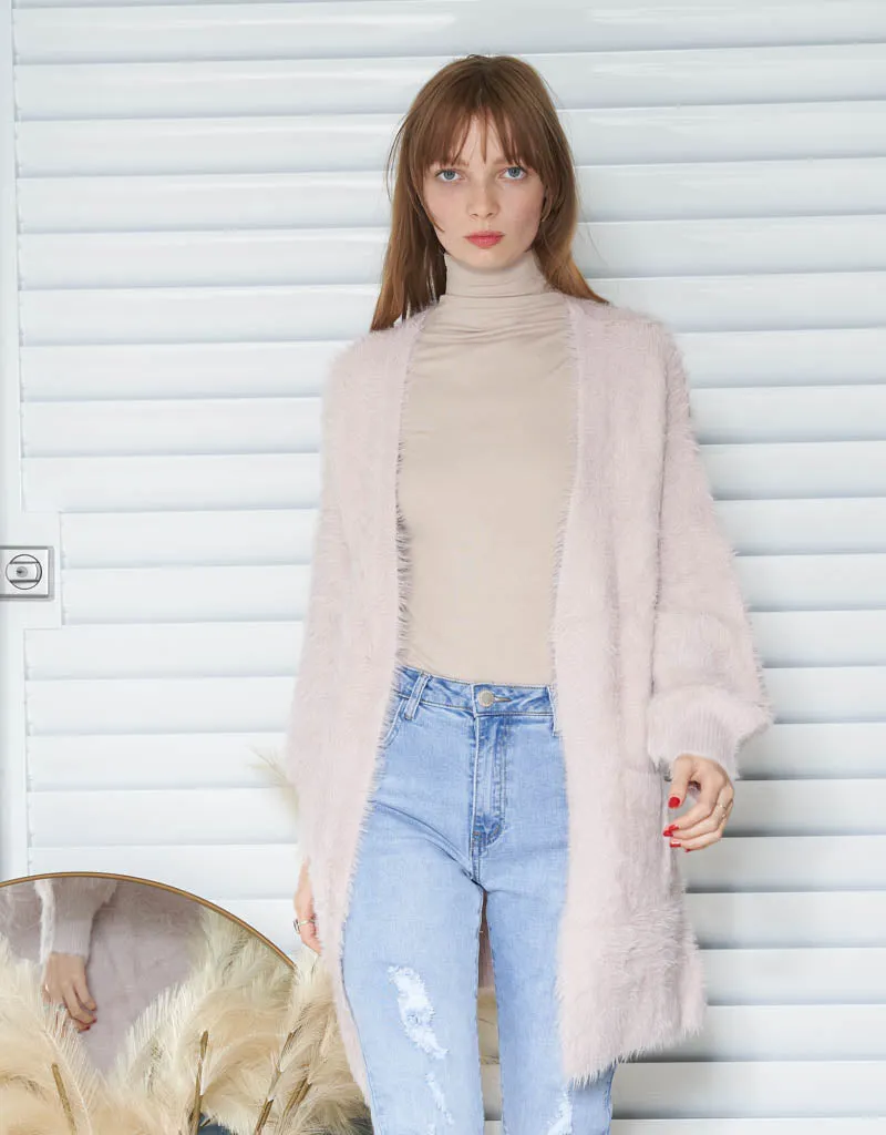 Eyelash Knit Cardigan