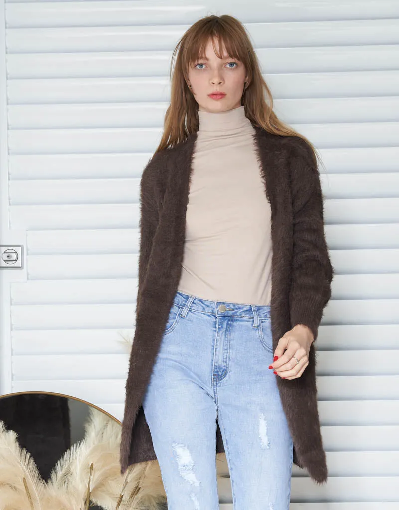 Eyelash Knit Cardigan