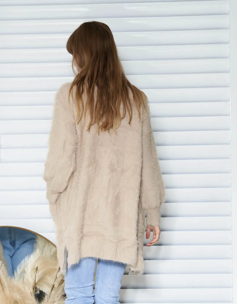 Eyelash Knit Cardigan