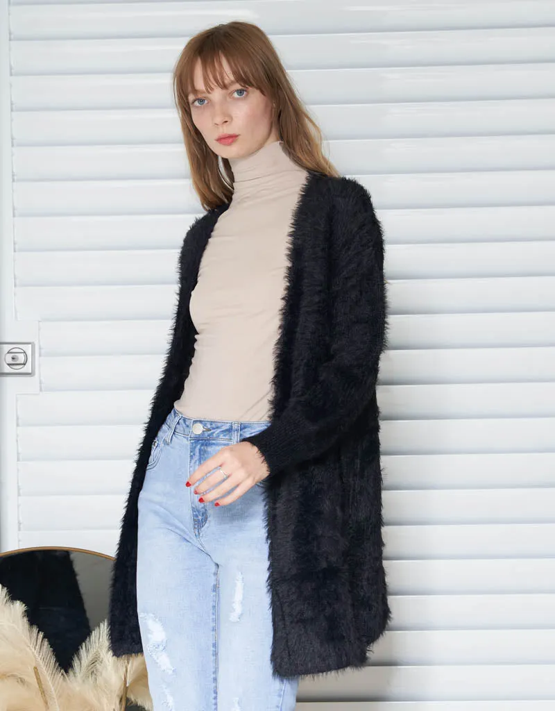 Eyelash Knit Cardigan