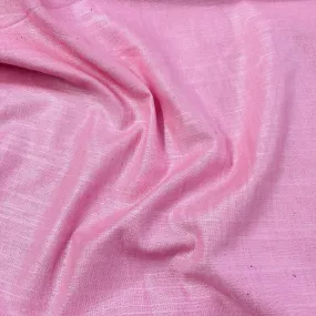 Flamingo Pink Solid Cotton Khadi Fabric