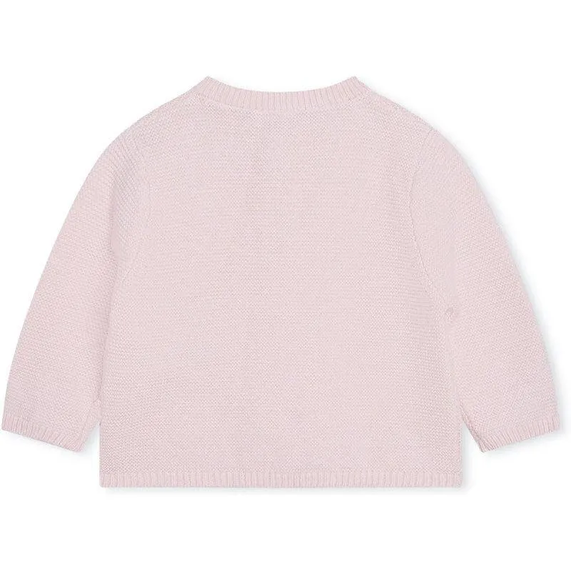 Girls Pink Knitted Cardigan