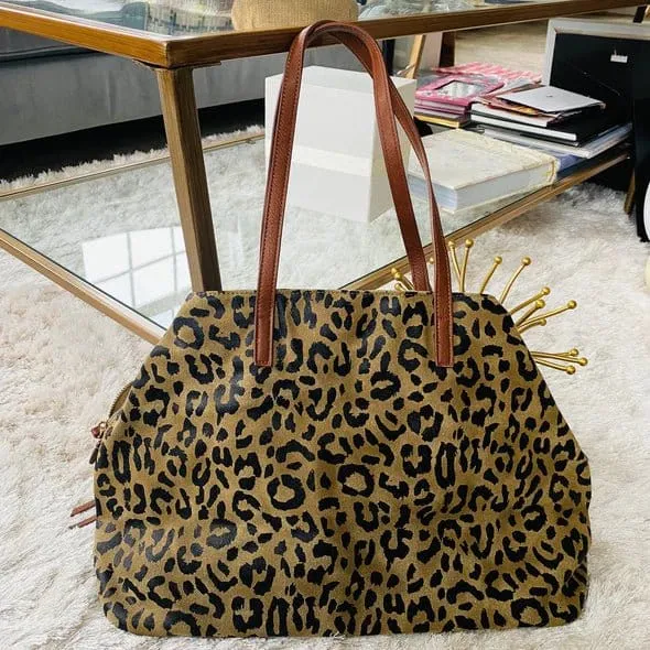 HD3262 Leopard Canvas Tote
