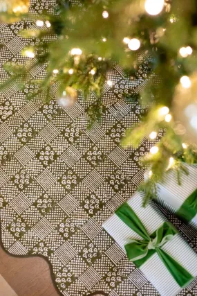 Olive Patchwork Tree Skirt