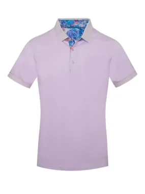 Polo stretch Cotton in Lilac
