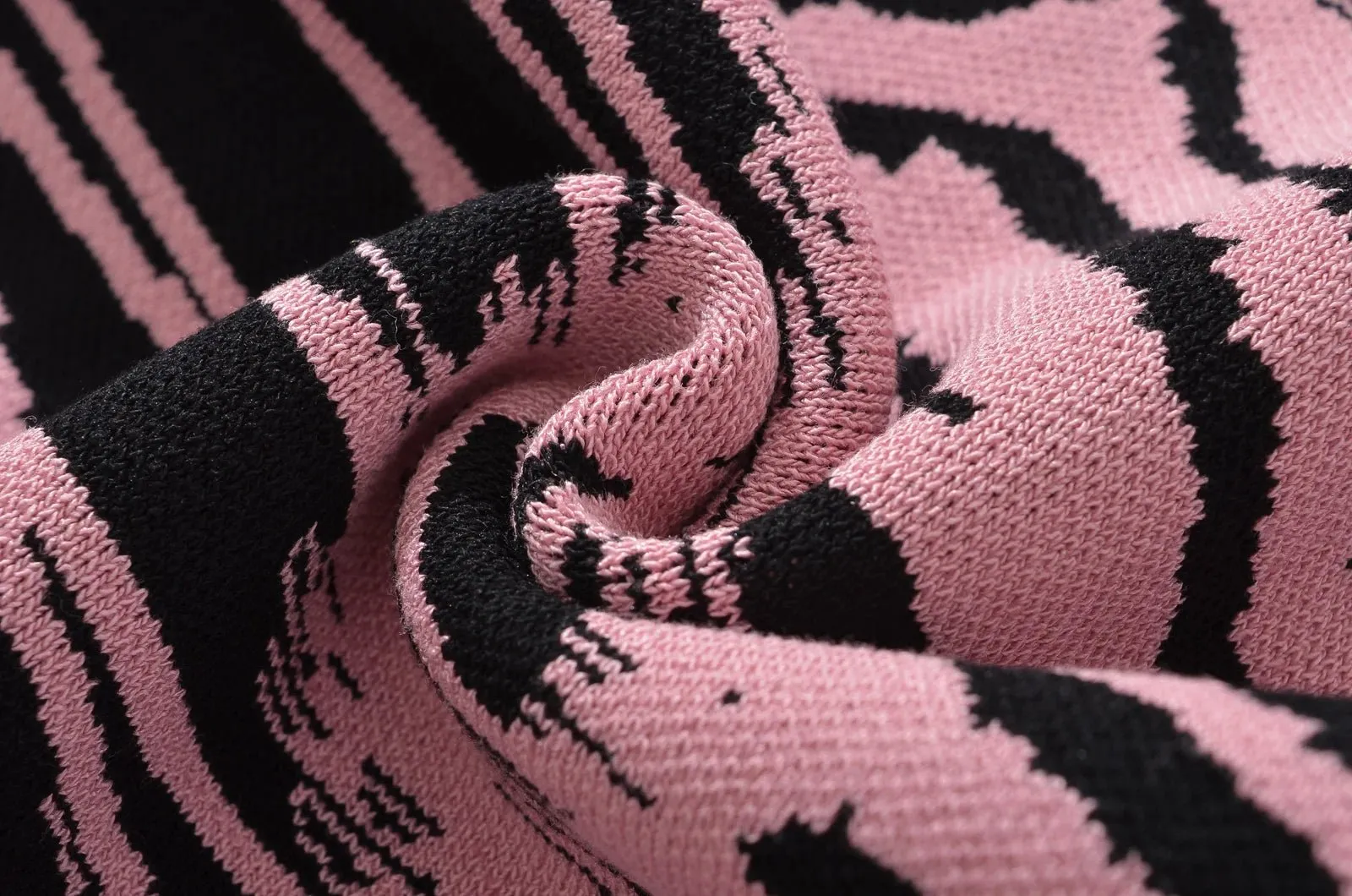 Pre Order:  Abstract Wave Jacquard Knit Dress