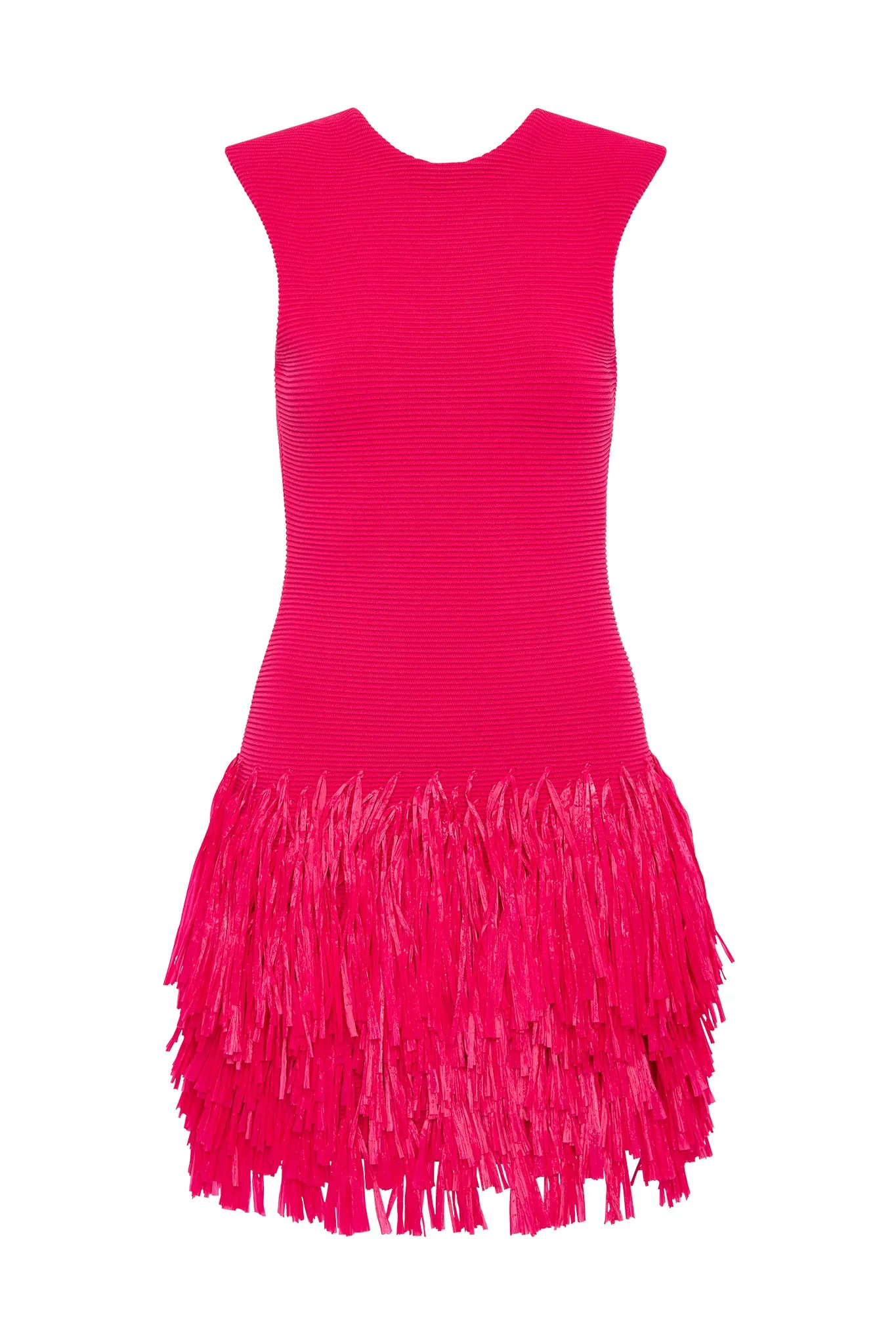 Rushes Raffia Knit Mini Dress