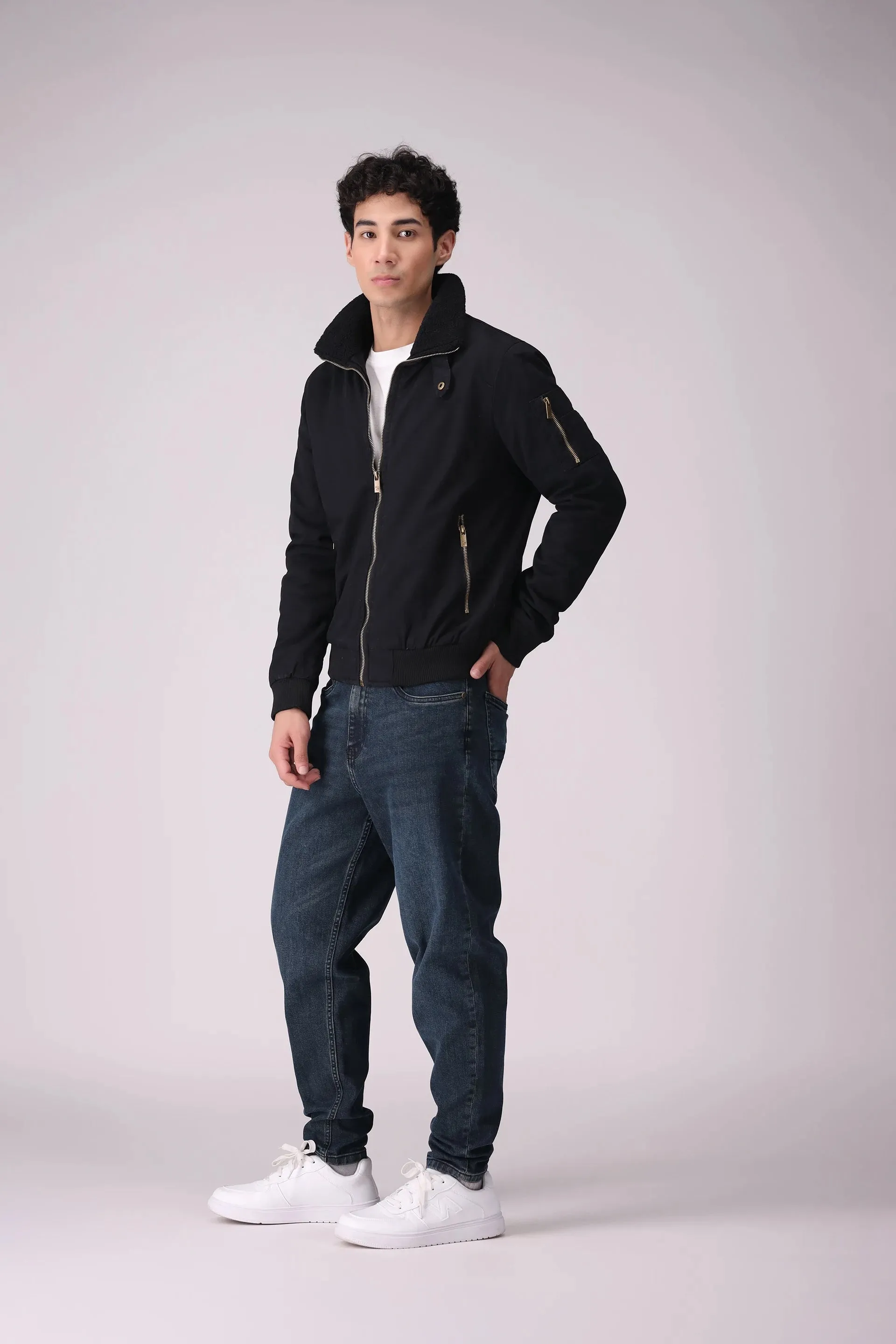 Sherpa Collar Cotton Jacket