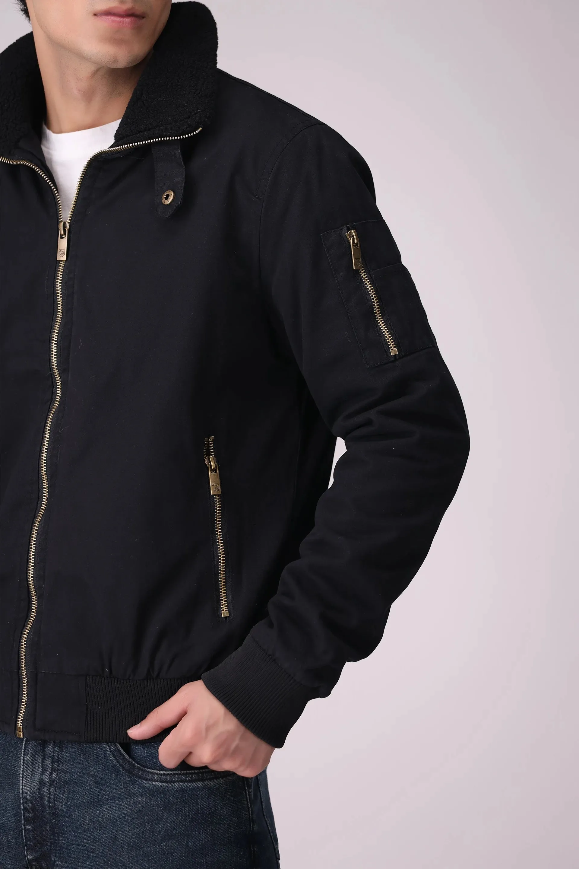 Sherpa Collar Cotton Jacket