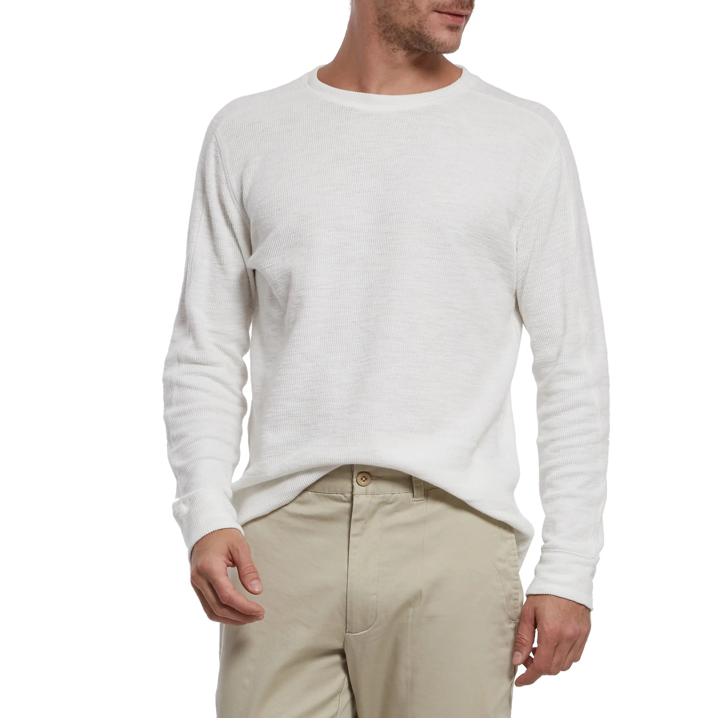 Spencer Waffle Crew - Cream (Final Sale)*