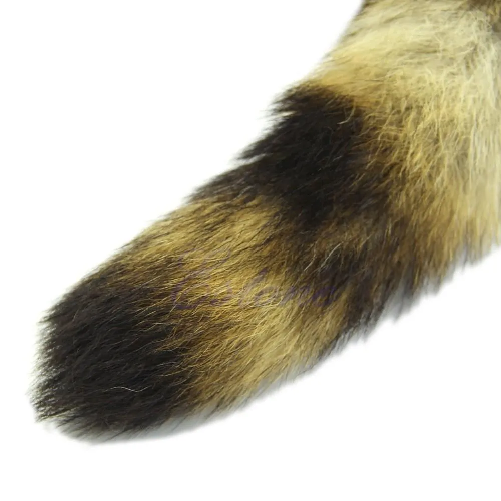 Stainless Steel Raccoon Anal Tail, 12"