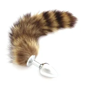 Stainless Steel Raccoon Anal Tail, 12"