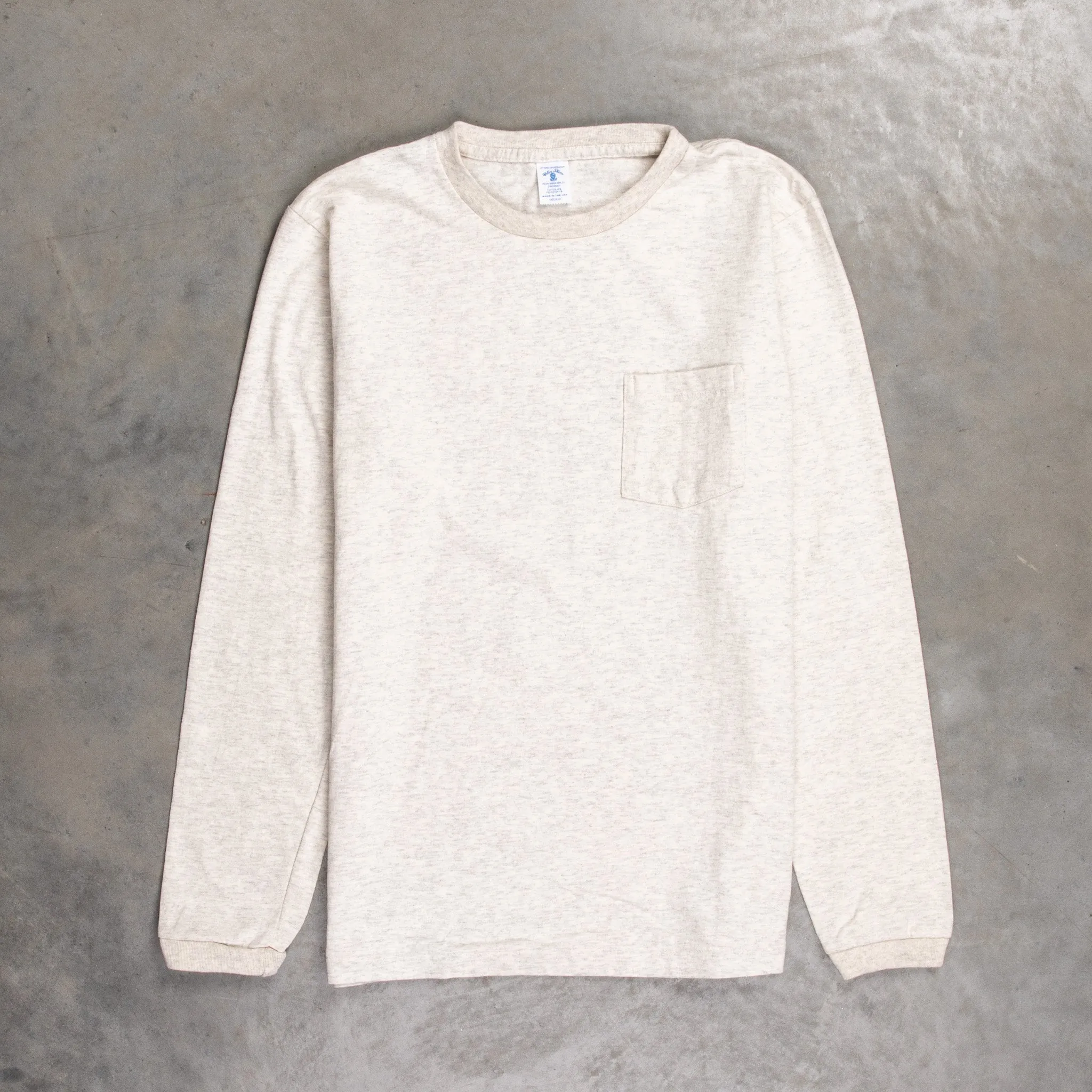 Velva Sheen Longsleeve Pocket T-Shirt Oatmeal