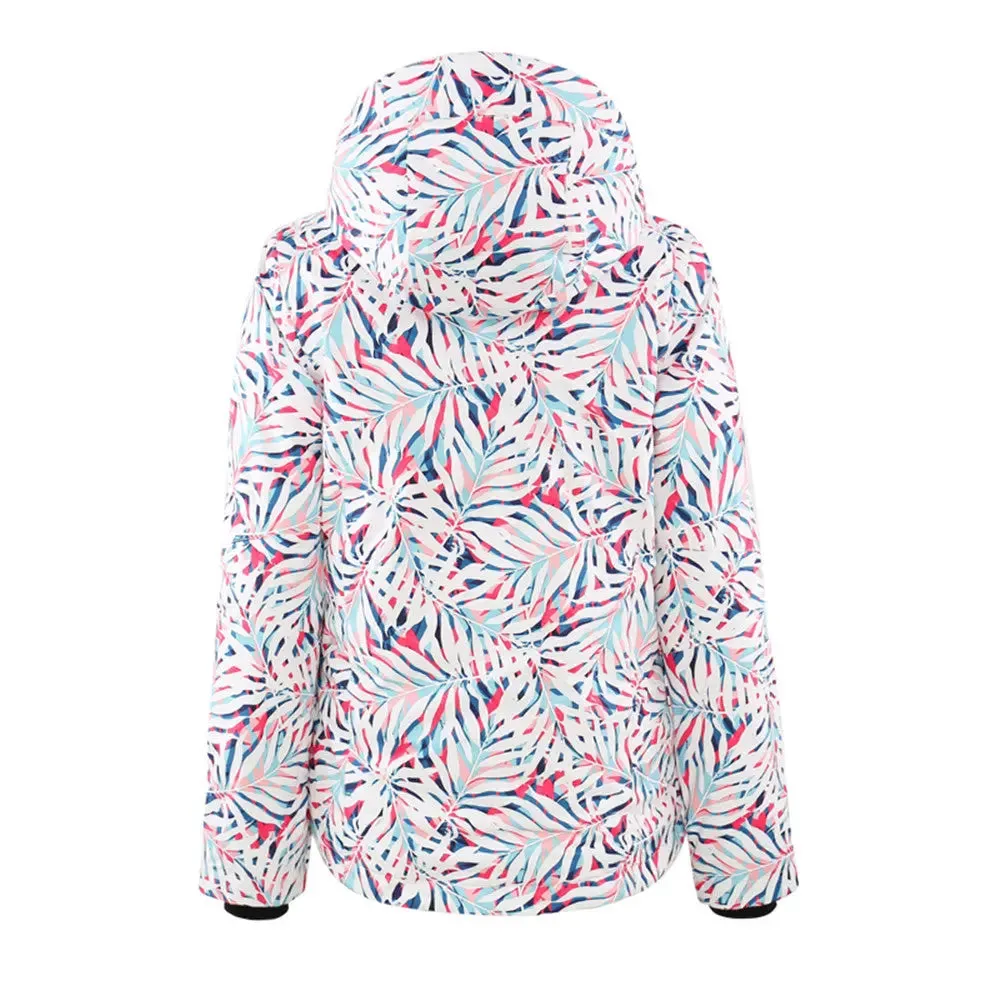 Women's Waterproof Colorful Printed Ski Jacket and Pants Set